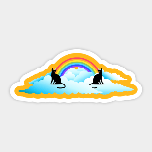 LGBT Rainbow cats Sticker